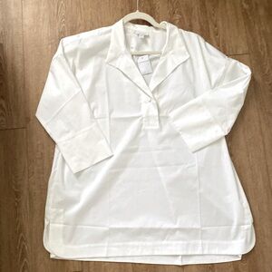 H Jill White Shirt Collection Tunic top. Size- Large